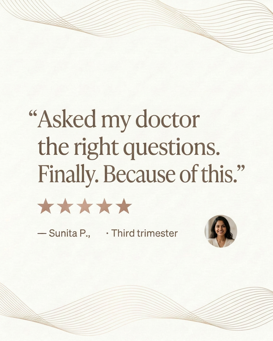 Wombwise testimonial from an early mom