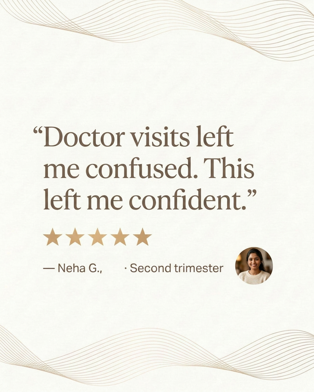 Wombwise testimonial from an early mom